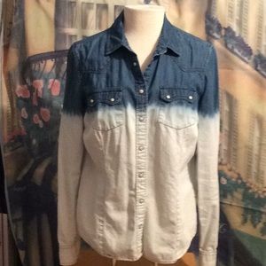 Aeropostale ombré denim shirt